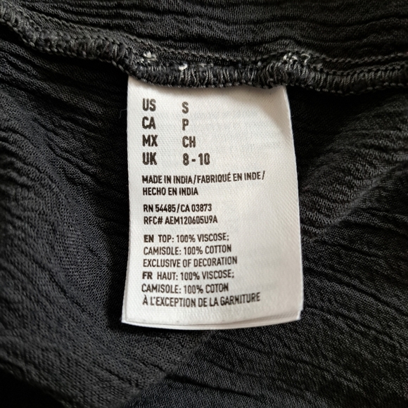 ❤️ American Eagle Outfitters Grey Dress Women's Small Crinkle 3/4 Sleeve - Picture 7 of 9